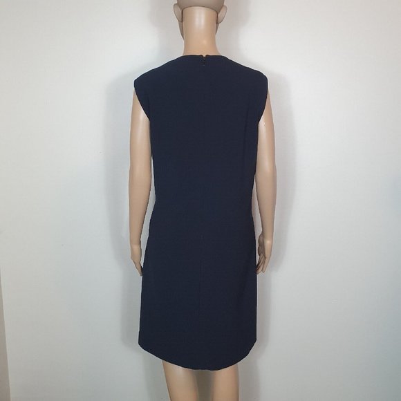 NWOT Jane Lamerton Dress Sze16 black blue Straight shift 2 tone office formal - Picture 4 of 7